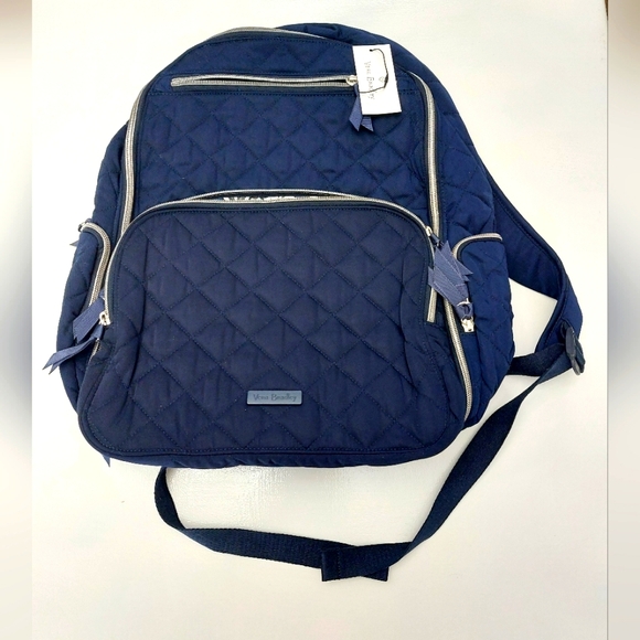Vera Bradley Performance Twill Commuter Backpack Classic Navy NWT